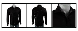 English Laundry Men's Black Tonal Stripe Shirt