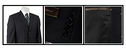 Joseph Abboud Men's Navy Tonal Pinstripe Suit