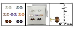 10k Gold Cultured Freshwater Pearl Earrings (Set of 7) (8-9 mm)