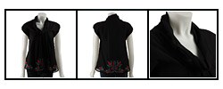 Pure Sugar Women's Embroidered Cowl Neck Shirt