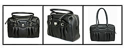Ferragamo Black Leather Satchel