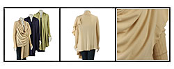 Sisters Women's Ribbed Sleeve Wrap Sweater