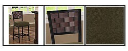 Coppertone-weave Counter Stools (Set of 2)