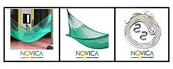 Hand-woven 'Olive Sonata' Hammock (Mexico)