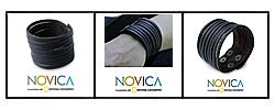 Genuine Leather 'Chocolate Spring' Bracelet (Thailand)