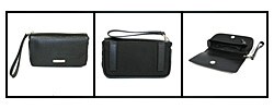 Ferragamo Black Leather Clutch