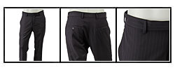 DKNY Men's Navy Stripe Flat Front Pants