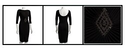 Kische Women's Scoop Back 1/2-sleeve Dress
