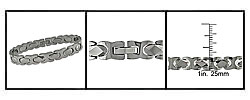 Dark Grey Stainless Steel Link Bracelet