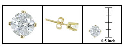 14k Gold Single 1/4ct TDW Diamond Stud Earrings