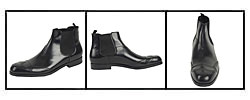 Prada Men's Black Leather Ankle Boots