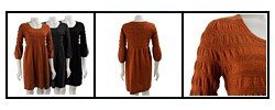 Spense Women's Ribbed Smocked Knit Dress