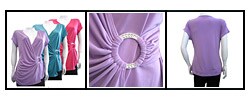 Elizabeth Plus Size Short Sleeve Top with Charm