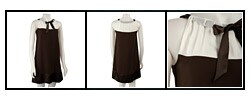 Essentials by A.B.S Colorblock Bow Front Dress