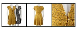 Essentials by A.B.S Ruffle Front Fit Flare Dress
