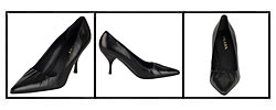 Prada Black Pleated Leather Pumps