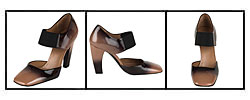 Prada 'Vernice' Patent Leather Elastic Trim Pump (Size 8.5)
