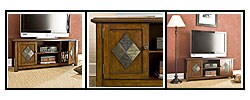 Lowell Faux Slate Media Stand