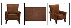 Goa Dark Brown Microfiber High-back Armchair