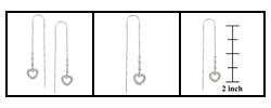 14k White Gold 1/6-ct TW Diamond Threader Earrings