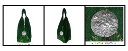 Cotton 'Green Fantasy' Shoulder Bag (Thailand)