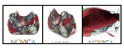Cotton 'Crimson Sky' Handbag (Thailand)