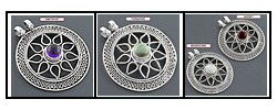 Sterling Silver Gemstone Pendant (India)
