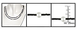 FW Pearl and Black Spinel Bead Endless Necklace