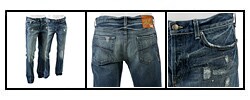 Emerald Rice Men's Low Waist Straight Leg Jeans