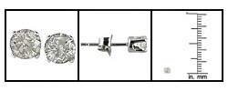 14k White Gold 1/10ct TDW Diamond Studs (J-K, I2-I3)