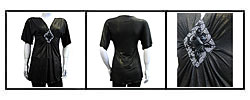 Fashion Love Metallic Short-sleeve Top