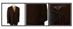 Report Collection Men's Brown 2-button Blazer