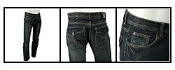 Reward Men's Straight-leg Distressed Jeans