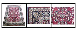 Indo Sarouk Red/Black Rug 6 x 9 (India)