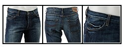 Super Rifle Men's Bootcut Dark Blue Rinse Jeans