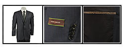 Joseph Abboud Men's Navy Multistripe Wool Suit