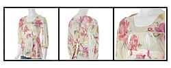 California Bloom Women's Floral 3/4-sleeve Top