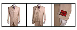 Mantoni 'Urban' Men's 3-piece Peak Lapel Wool Suit