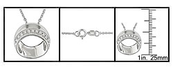 18k White Gold 1/10ct TDW Diamond Circle Necklace