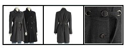 Via Spiga Cashmere Blend Belted Grommet Walker Coat