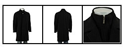 Cole Haan Men's Black Wool/ Cashmere Blend Top Coat
