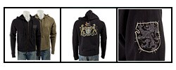 Rifle Men's Full Zip Lion Print Hoodie