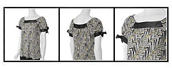 Loren D. Women's Earth Tone Square Neck Shirt