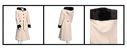 Rothschild Girl's Wool Coat with Faux Fur Trim