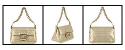 Fendi Mamma Mini Gold Zucchino Baguette