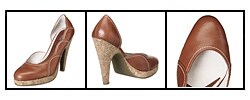 Matiko Women's Cork Heel Leather Pumps