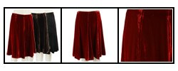 Lily Women's Gored Velvet Mid-length Skirt