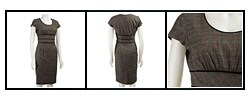 Debbie Shuchat Women's Cap-sleeve Plaid Dress