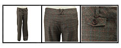 Debbie Shuchat Women's Glen Plaid Cuffed Pants