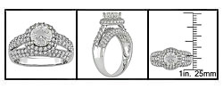 18k White Gold 2ct TDW Diamond Engagement Ring (G-H-I, SI-SI3)
